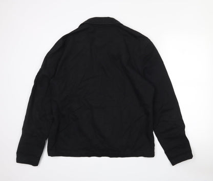 Mens UK Size L New Look Black  Button-Up Long Sleeve Casual Shirt