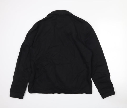 Mens UK Size L New Look Black  Button-Up Long Sleeve Casual Shirt