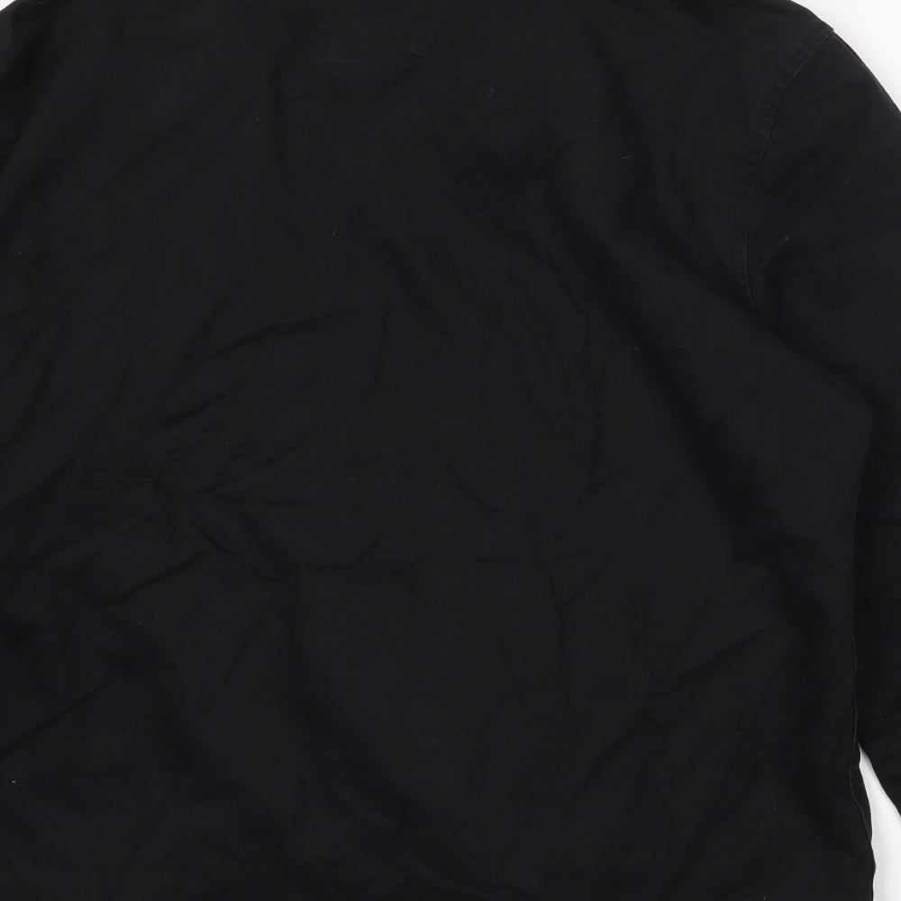 Mens UK Size L New Look Black  Button-Up Long Sleeve Casual Shirt