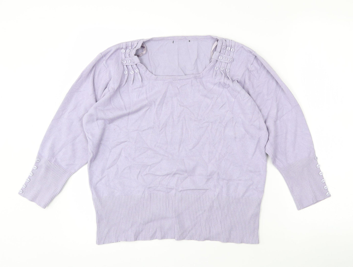 Womens UK Size 14 Preworn Purple Pullover Jumper