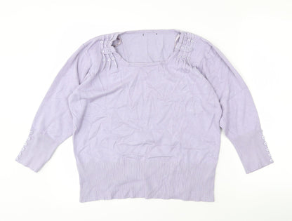 Womens UK Size 14 Preworn Purple Pullover Jumper