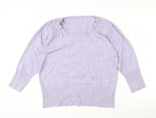 Womens UK Size 14 Preworn Purple Pullover Jumper