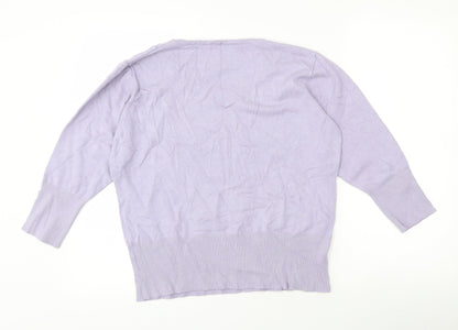 Womens UK Size 14 Preworn Purple Pullover Jumper