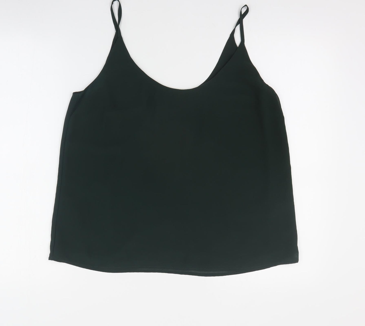 Womens UK Size 14 New Look Green Camisole T-Shirt