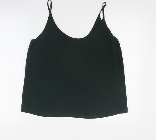 Womens UK Size 14 New Look Green Camisole T-Shirt