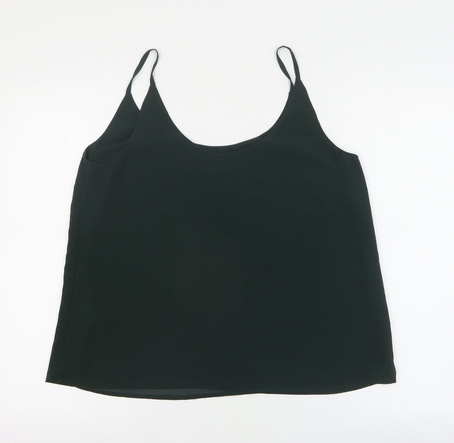 Womens UK Size 14 New Look Green Camisole T-Shirt