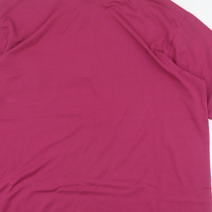 St Bernard Mens Pink  Cotton  Polo Size L Collared Button