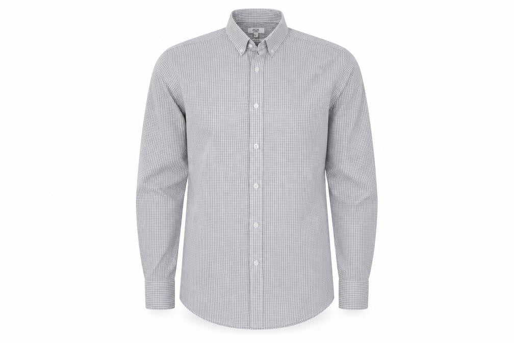 Mens UK Size 15.5 F&F Grey  Button-Up Long Sleeve Casual Shirt