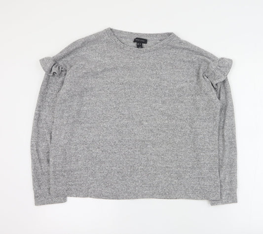 Womens UK Size M New Look Grey Pullover Jumper