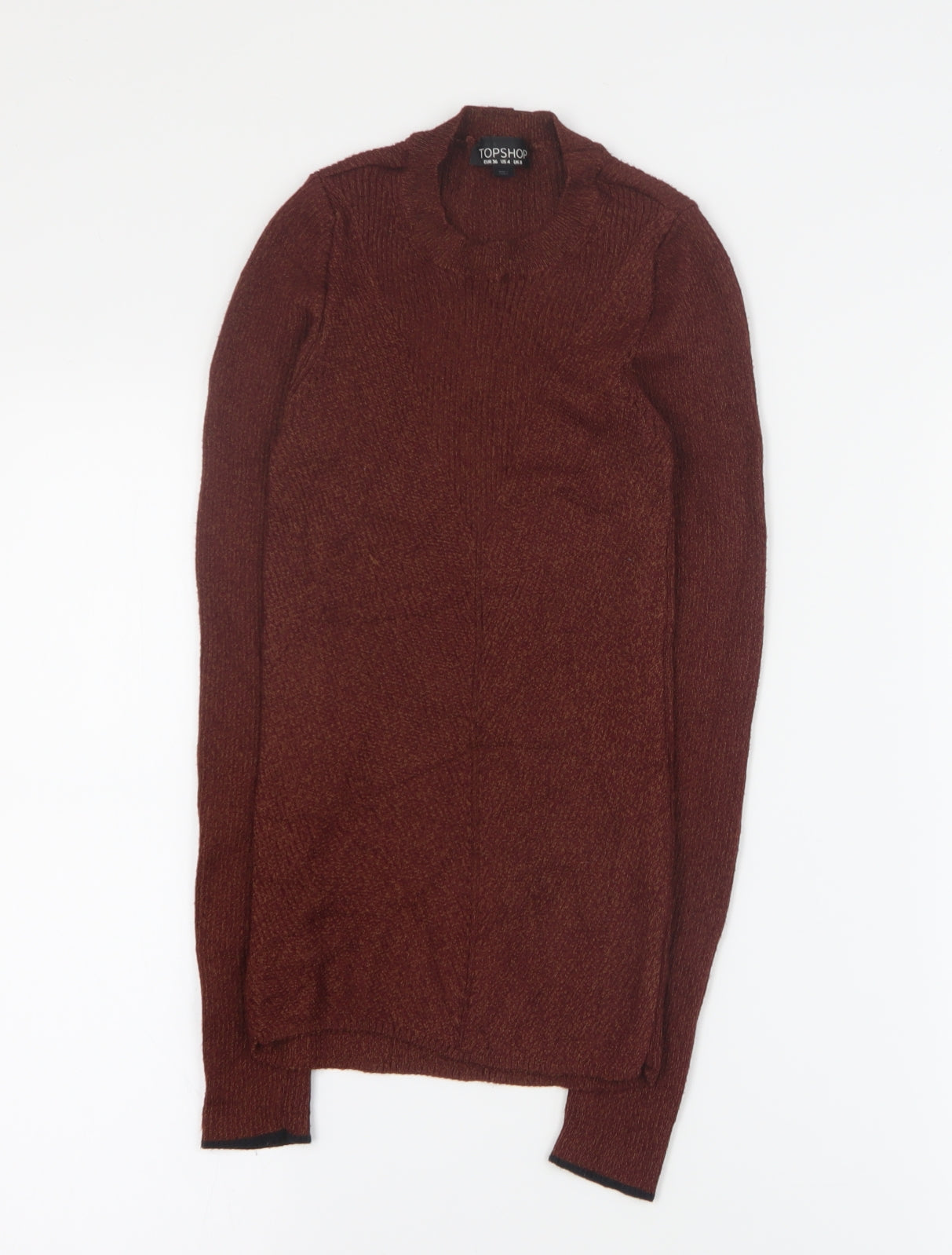 Womens UK Size 8 Topshop Brown Pullover Jumper