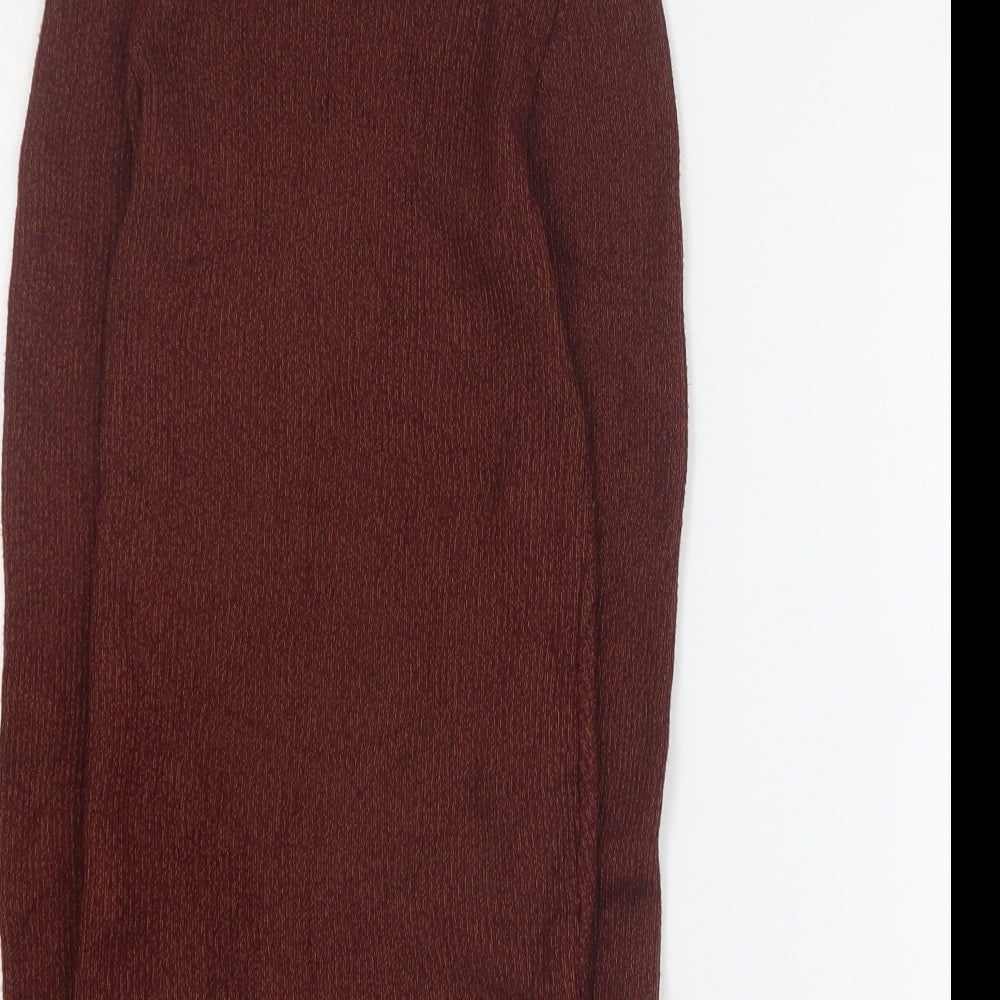 Womens UK Size 8 Topshop Brown Pullover Jumper