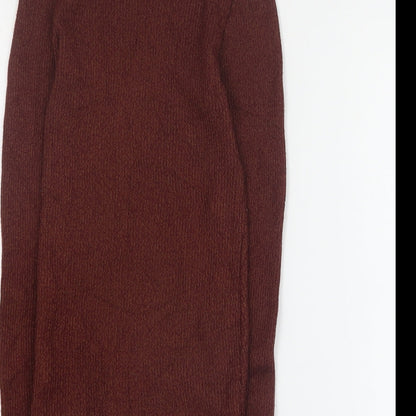 Womens UK Size 8 Topshop Brown Pullover Jumper