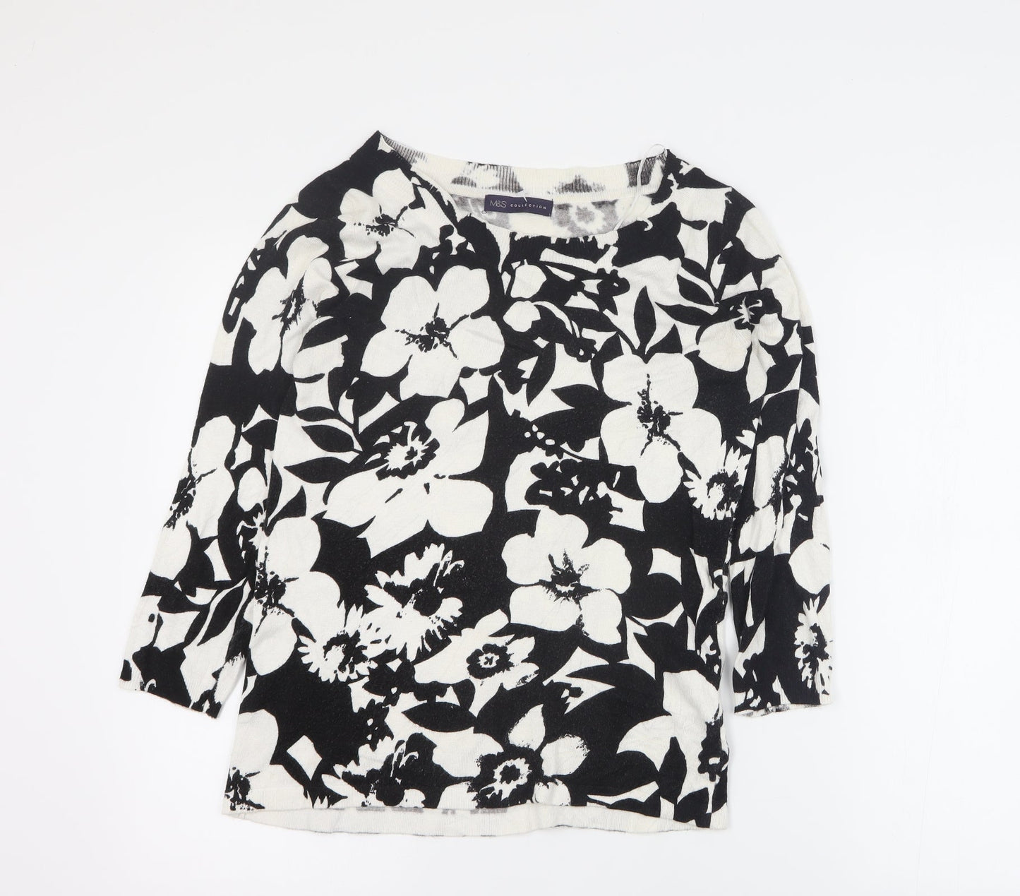 Womens UK Size 8 Marks and Spencer Black Pullover Jumper