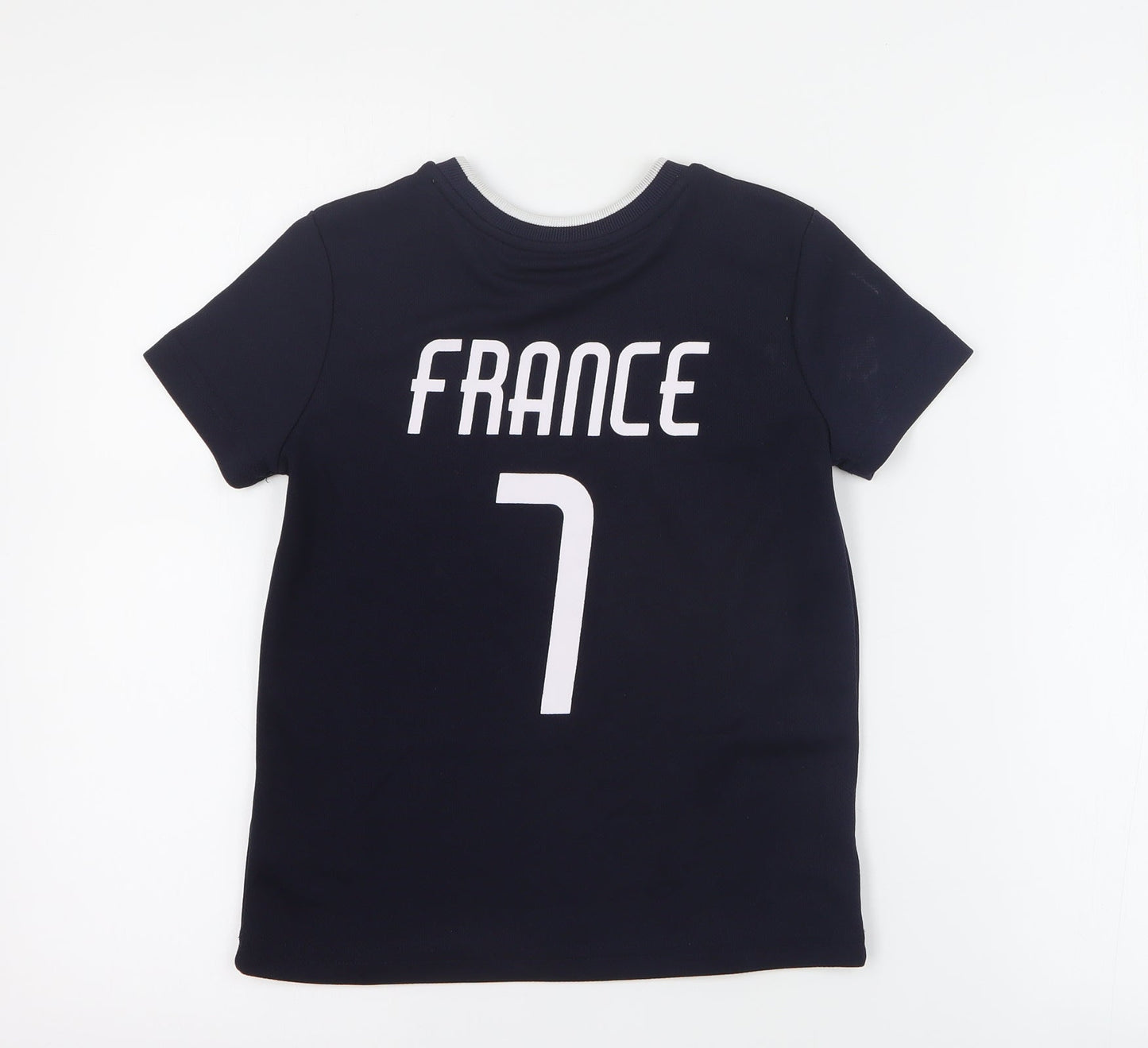 Dunnes Boys Blue  100% Polyester Pullover T-Shirt Size 8 Years Crew Neck Pullover - France