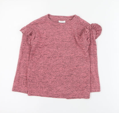 NEXT Girls Pink Round Neck  Viscose Pullover Jumper Size 4 Years  Pullover