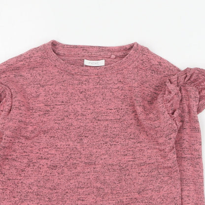 NEXT Girls Pink Round Neck  Viscose Pullover Jumper Size 4 Years  Pullover