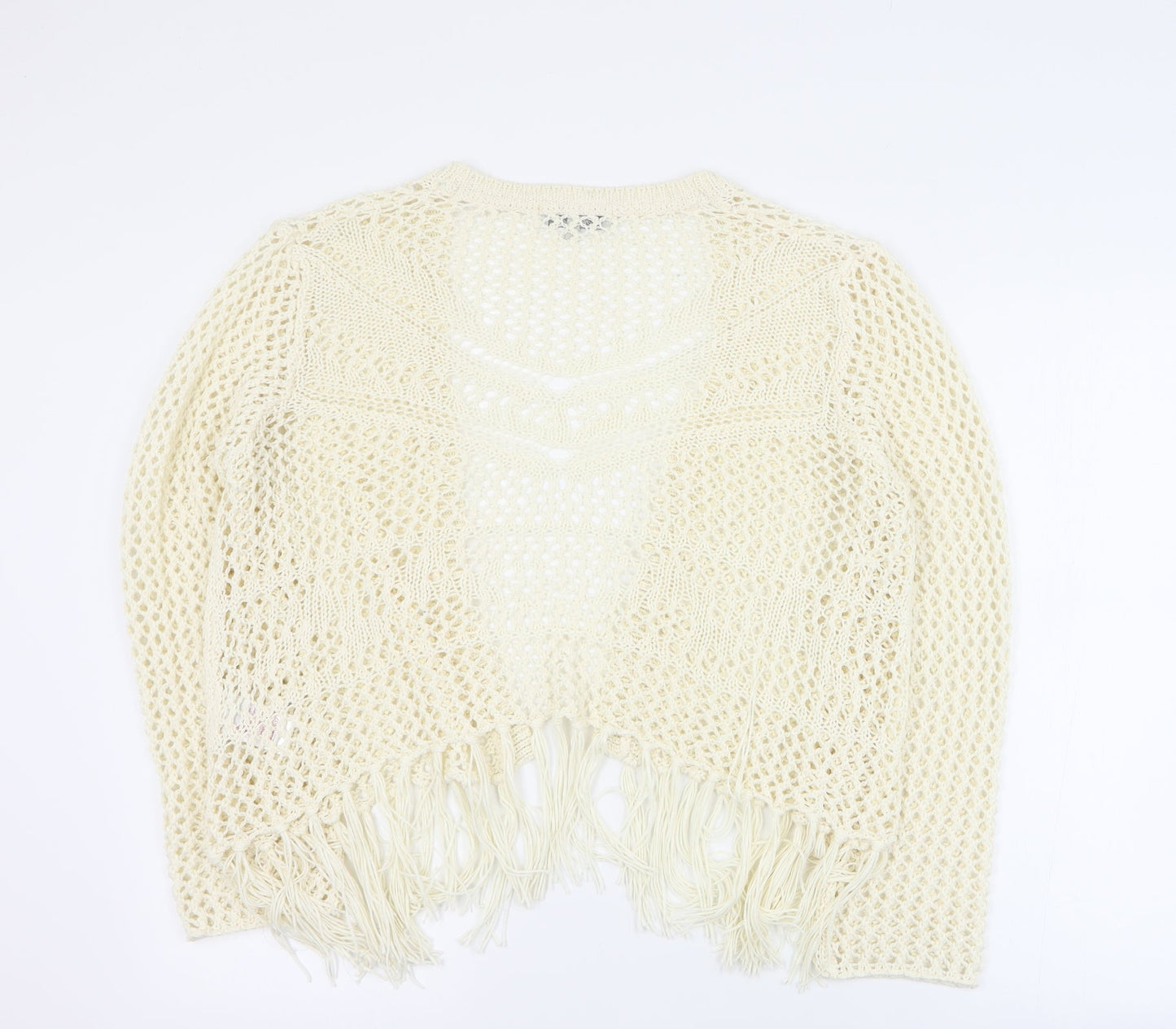 Womens UK Size M Peacocks Ivory Cardigan Jumper