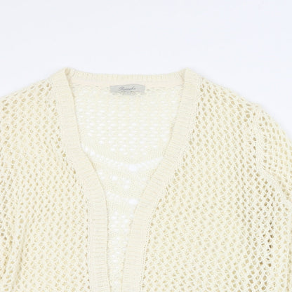 Womens UK Size M Peacocks Ivory Cardigan Jumper