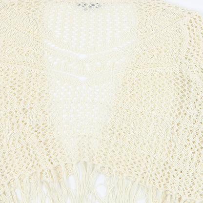 Womens UK Size M Peacocks Ivory Cardigan Jumper