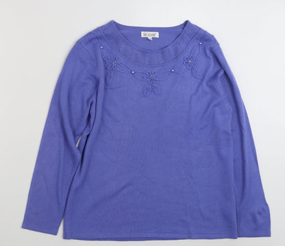 Womens UK Size M Fay Louise Blue Pullover Jumper