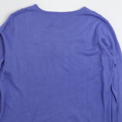 Womens UK Size M Fay Louise Blue Pullover Jumper
