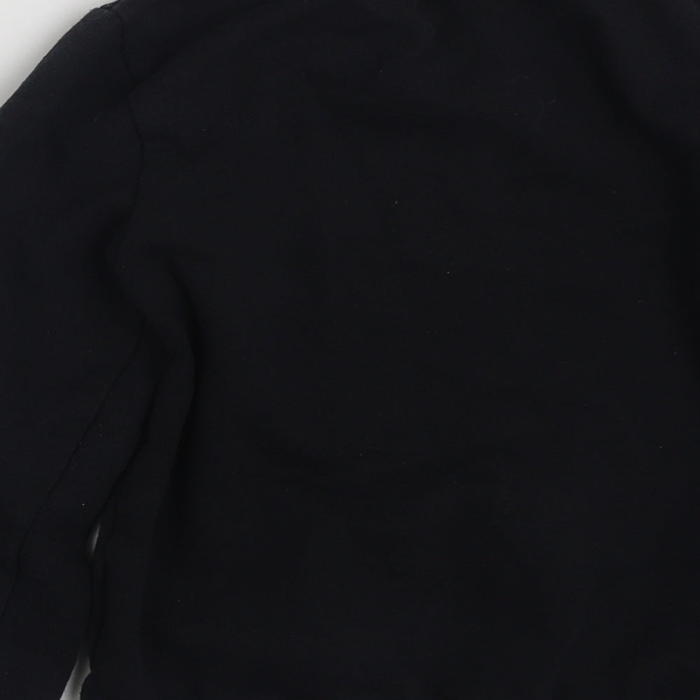 Brand and care label for Primark girls’ black polyester pullover sweatshirt, size M, pullover - fortnite