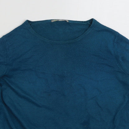 Womens UK Size 12 Marks and Spencer Blue Pullover Jumper