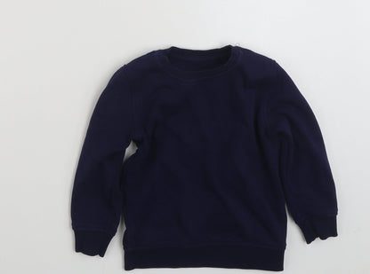 George Boys Blue  Cotton Pullover Sweatshirt Size 2-3 Years  Pullover