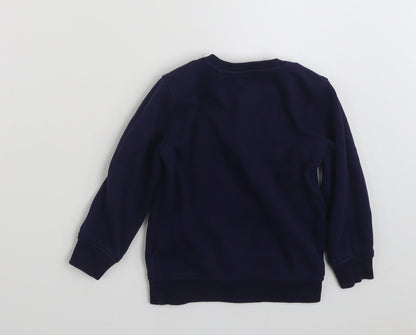 George Boys Blue  Cotton Pullover Sweatshirt Size 2-3 Years  Pullover