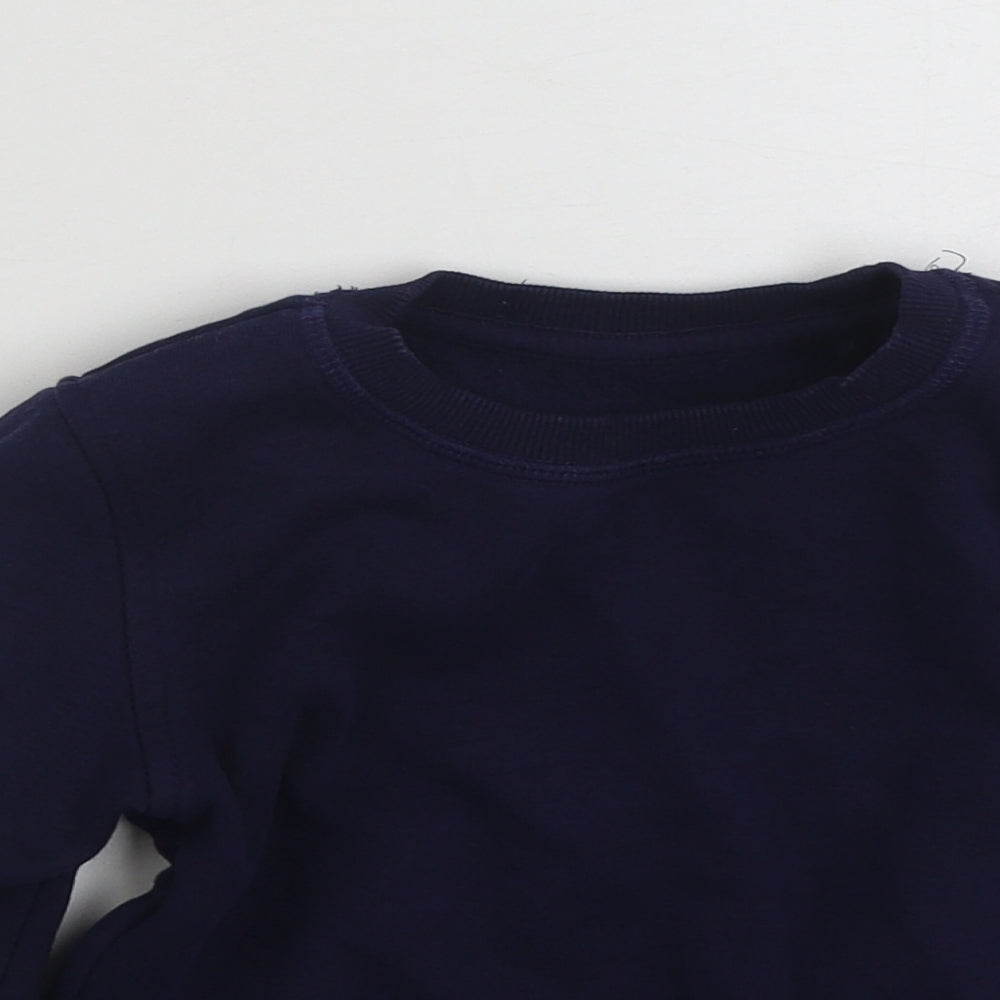 George Boys Blue  Cotton Pullover Sweatshirt Size 2-3 Years  Pullover