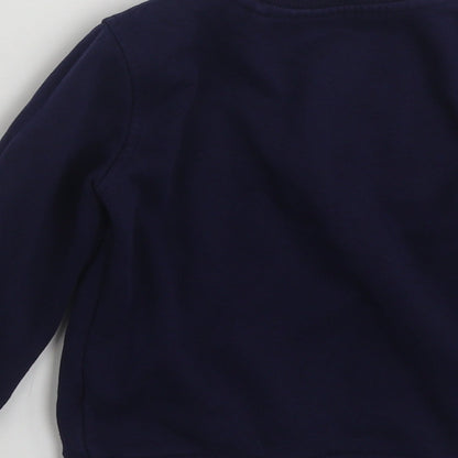 George Boys Blue  Cotton Pullover Sweatshirt Size 2-3 Years  Pullover