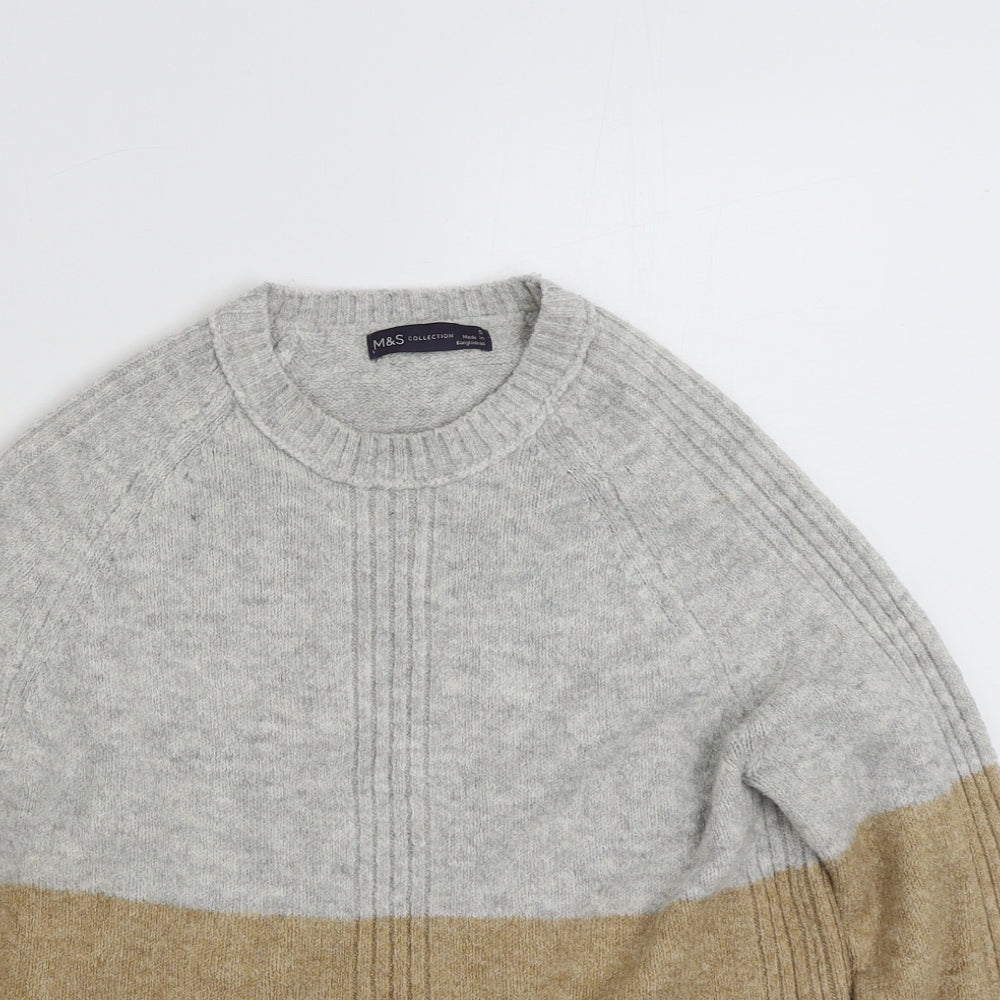 Womens UK Size S Marks and Spencer Grey Pullover Jumper