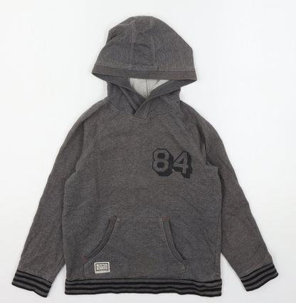 Marks and Spencer Boys Grey  Cotton Pullover Hoodie Size 8-9 Years