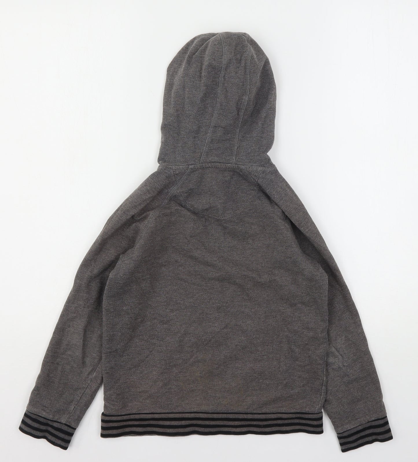 Marks and Spencer Boys Grey  Cotton Pullover Hoodie Size 8-9 Years