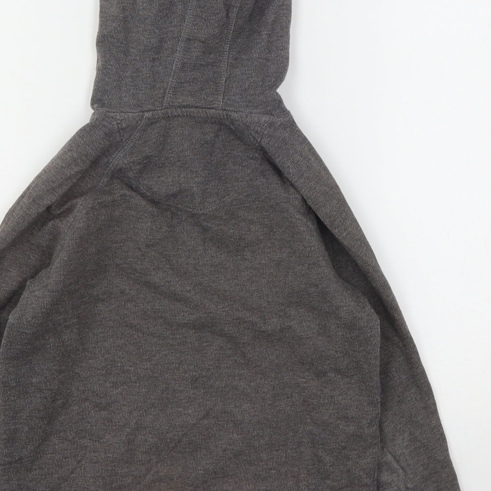 Marks and Spencer Boys Grey  Cotton Pullover Hoodie Size 8-9 Years