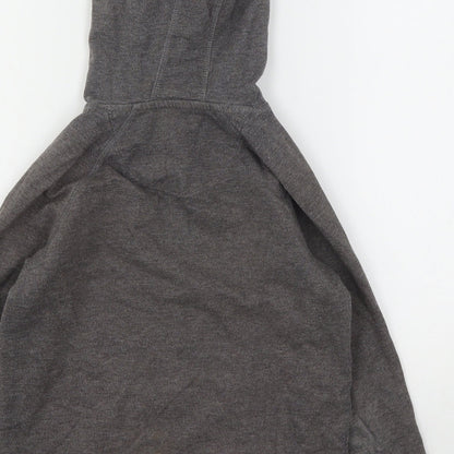 Marks and Spencer Boys Grey  Cotton Pullover Hoodie Size 8-9 Years