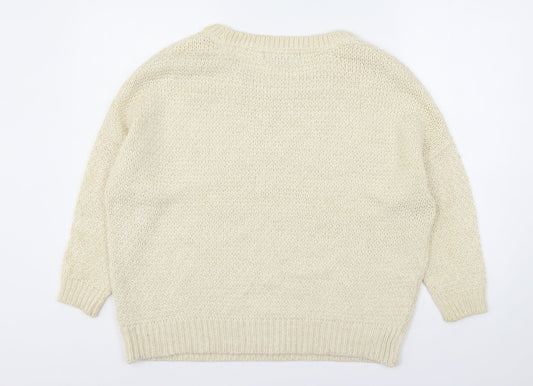 Womens UK Size 12 Amara Reya Beige Pullover Jumper