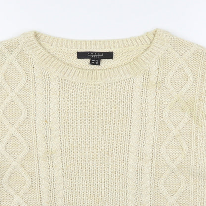 Womens UK Size 12 Amara Reya Beige Pullover Jumper