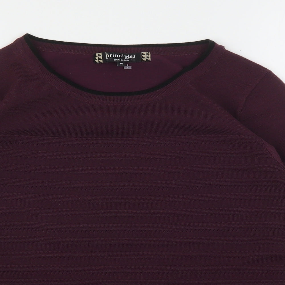 Womens UK Size 14 Principles Purple Pullover Jumper