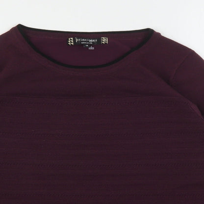 Womens UK Size 14 Principles Purple Pullover Jumper