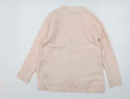 Womens UK Size S Marks and Spencer Pink Pullover Jumper