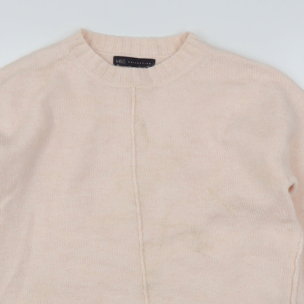 Womens UK Size S Marks and Spencer Pink Pullover Jumper