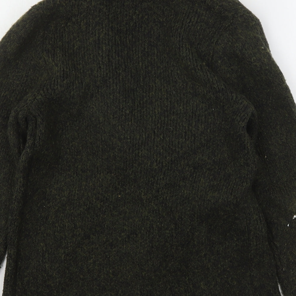 Primark Womens Green V-Neck  Polyester Cardigan Jumper Size 6