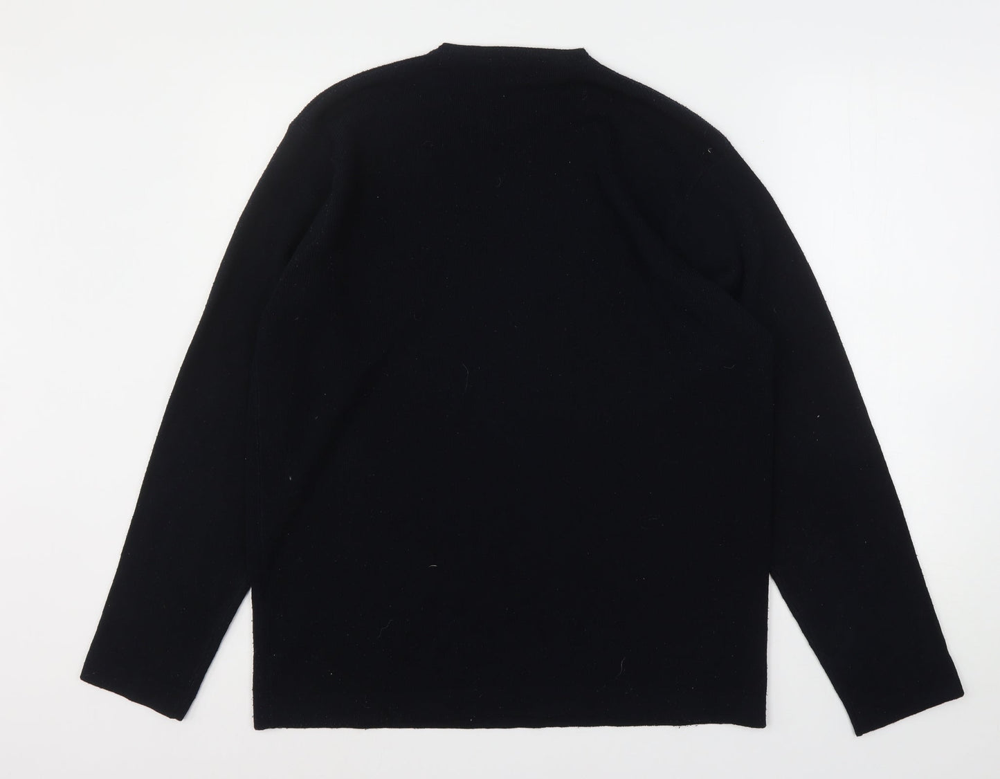 George Mens Blue V-Neck  Acrylic Pullover Jumper Size L