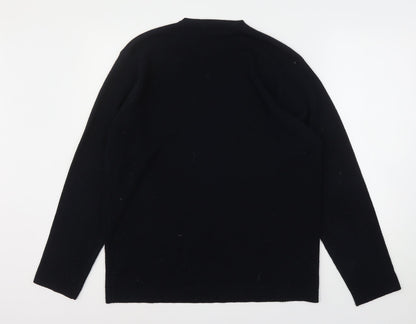 George Mens Blue V-Neck  Acrylic Pullover Jumper Size L