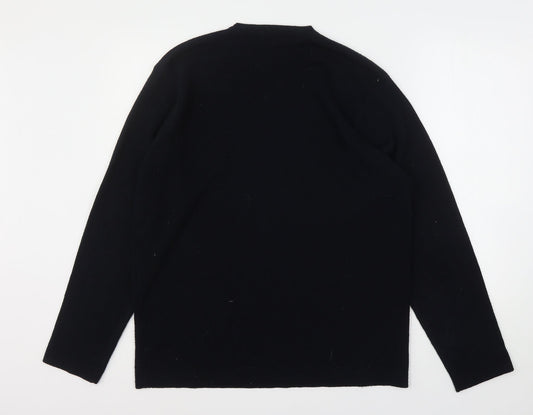 George Mens Blue V-Neck  Acrylic Pullover Jumper Size L