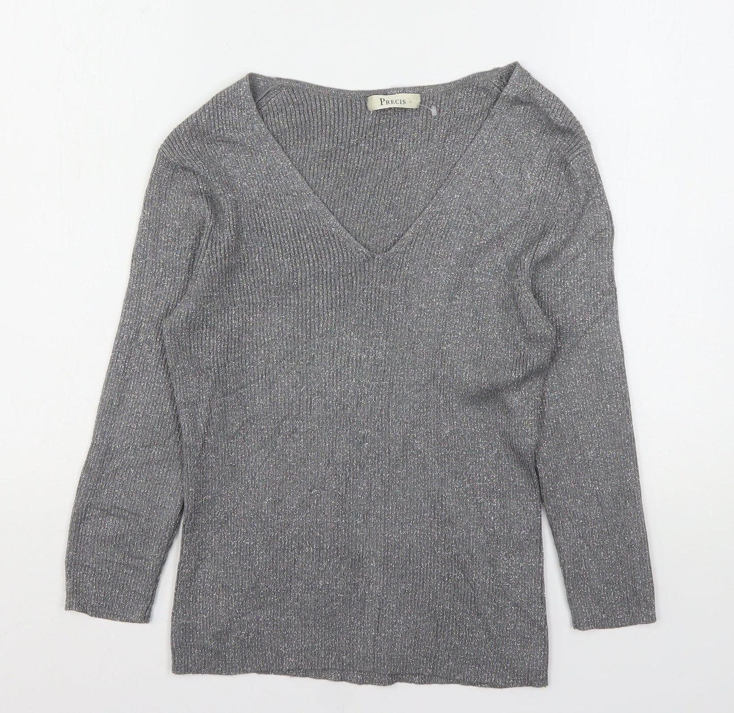 Womens UK Size S Precis Silver Pullover Jumper