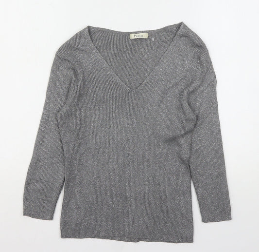 Womens UK Size S Precis Silver Pullover Jumper