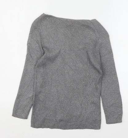 Womens UK Size S Precis Silver Pullover Jumper
