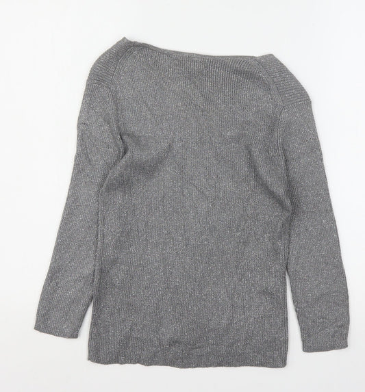 Womens UK Size S Precis Silver Pullover Jumper